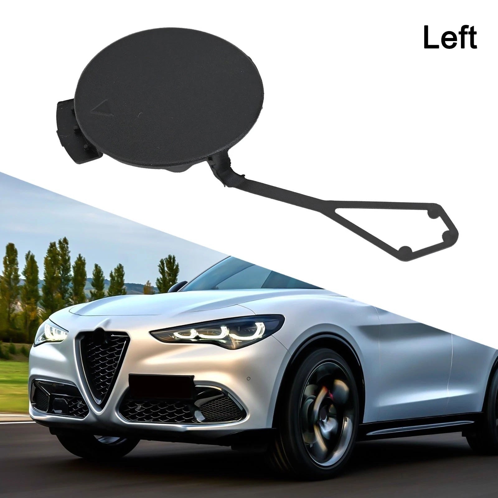 Tow Hook Cover for Alfa Romeo Stelvio (2017–2023) Front Left Side