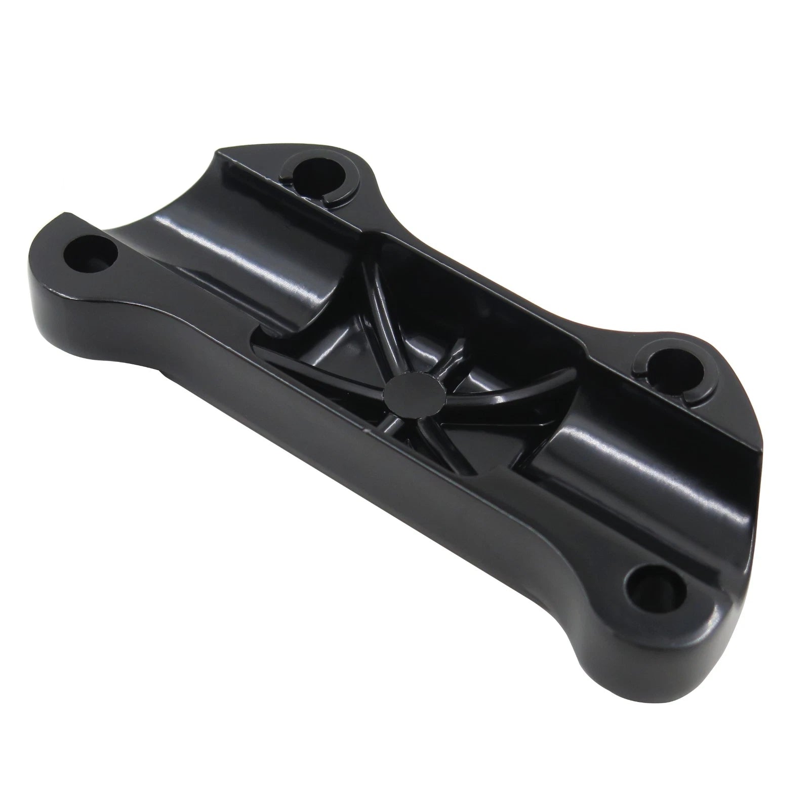 Black Skull Handlebar Clamp Riser for Harley-Davidson XL FX FXR (1974–2006)