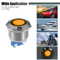 5pcs LED Indicator Light for Car (19mm, 230V, Waterproof, Yellow)