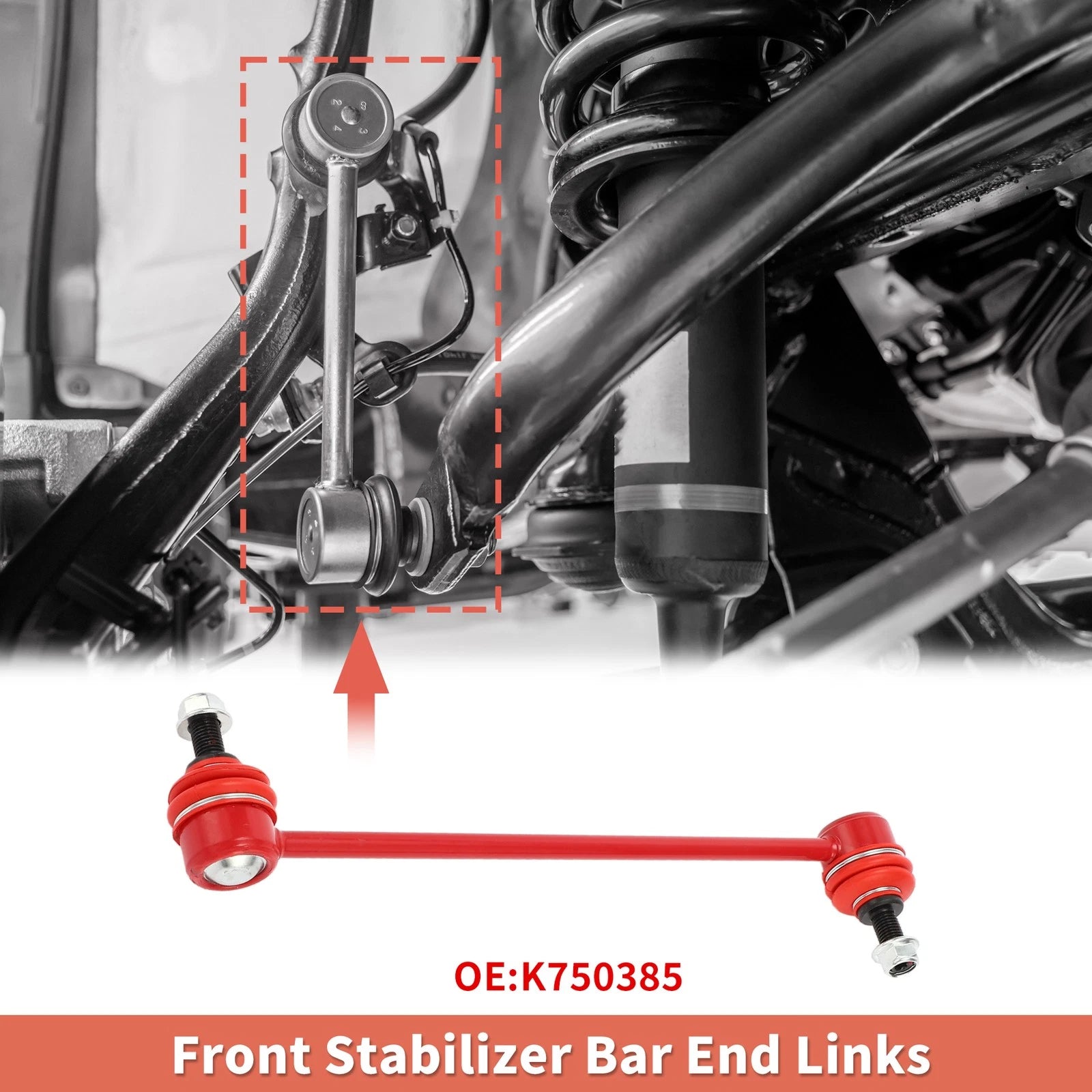 2pc Front Sway Bar Links Stabilizer Link Kit for Chrysler Sebring (2001–2006)