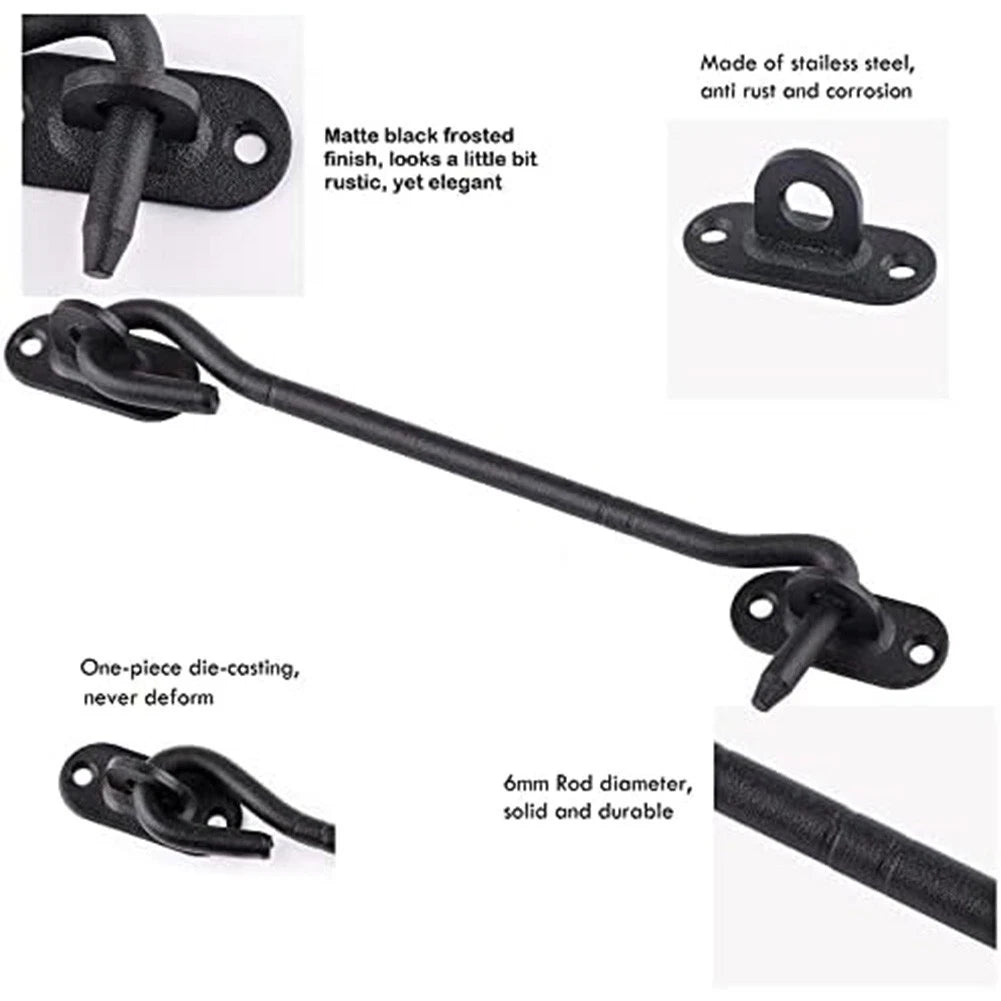 Stainless Steel Barn Door Lock Set for Barn Doors (8 Inch)