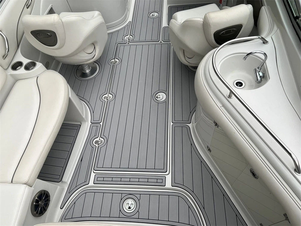 Cockpit Mat for Crownline 240EX (2007) - EVA Faux Foam Teak Deck Pad