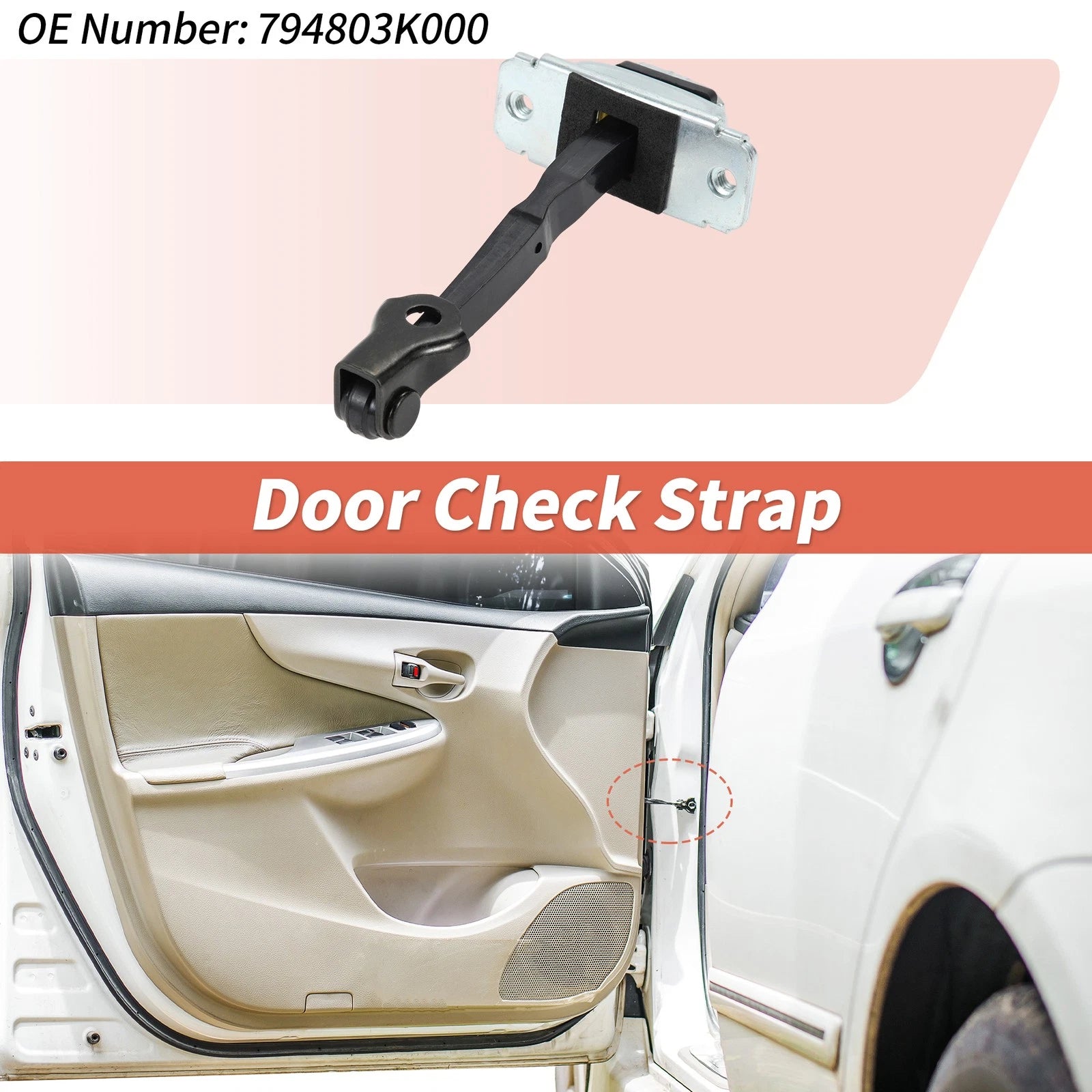 Rear Left Door Check Strap Replacement for Hyundai Sonata (2005–2010)
