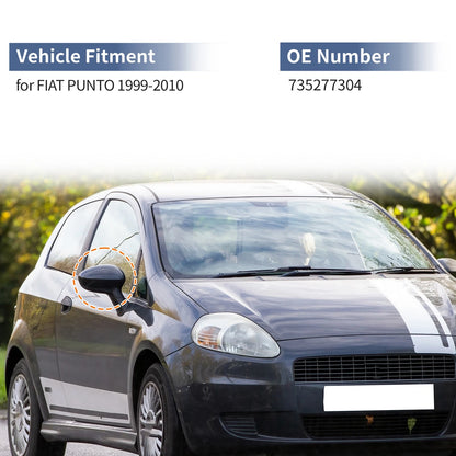 Right Driver Side Mirror Cover Cap for Fiat Punto (1999–2010) Gray