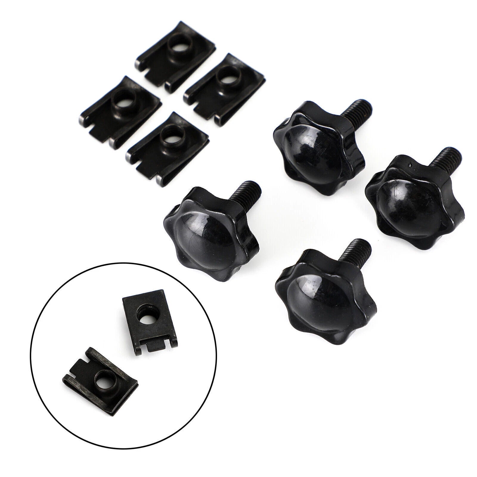 Saddlebag Lever Lock Bolts & Nuts Set Black for Glide King Touring (1996–2019)
