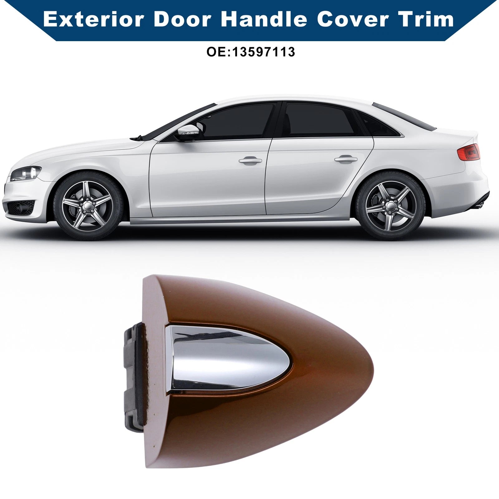 Exterior Door Handle Cover Trim Replacement for Buick LaCrosse (2017–2019) Orange