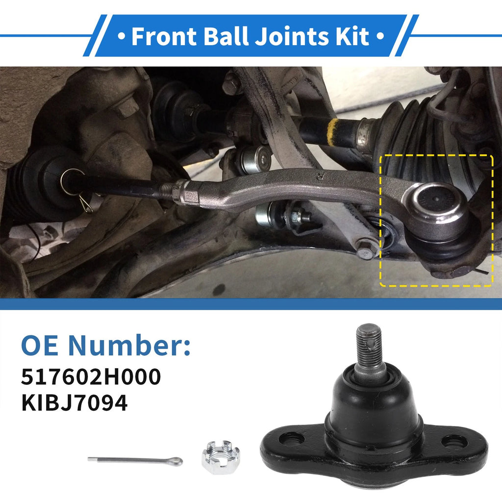 2 Pcs Front Lower Ball Joints Replacement for Hyundai Elantra (2005–2011)