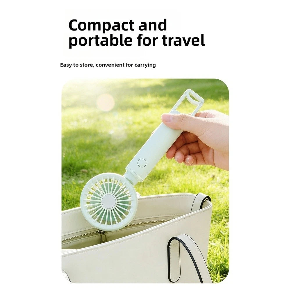 Handheld Fan with Soft Night Light USB Rechargeable (2023)