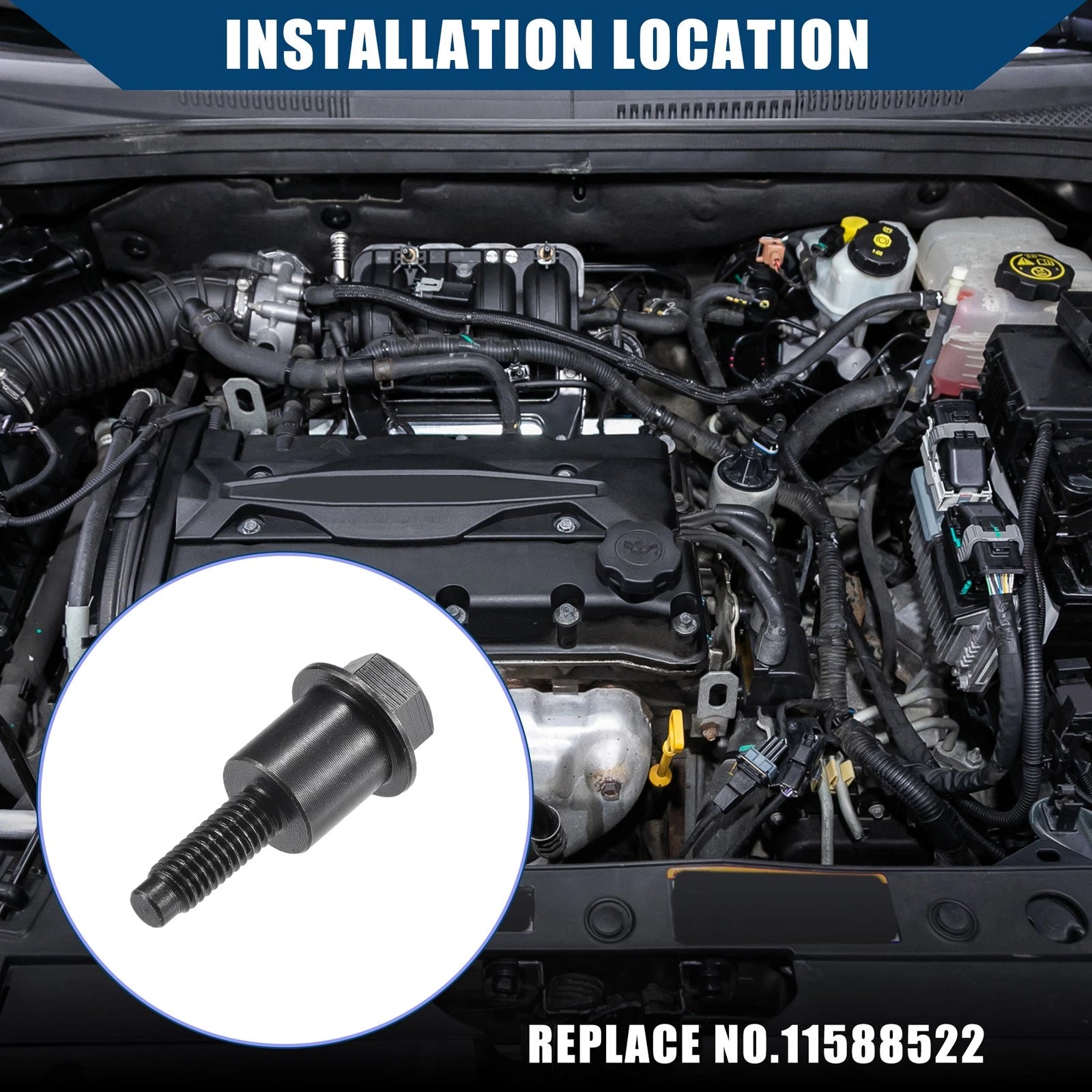 Car Timing Chain Guide Bolts Replacement Durable Metal for Chevrolet (2005–2015)