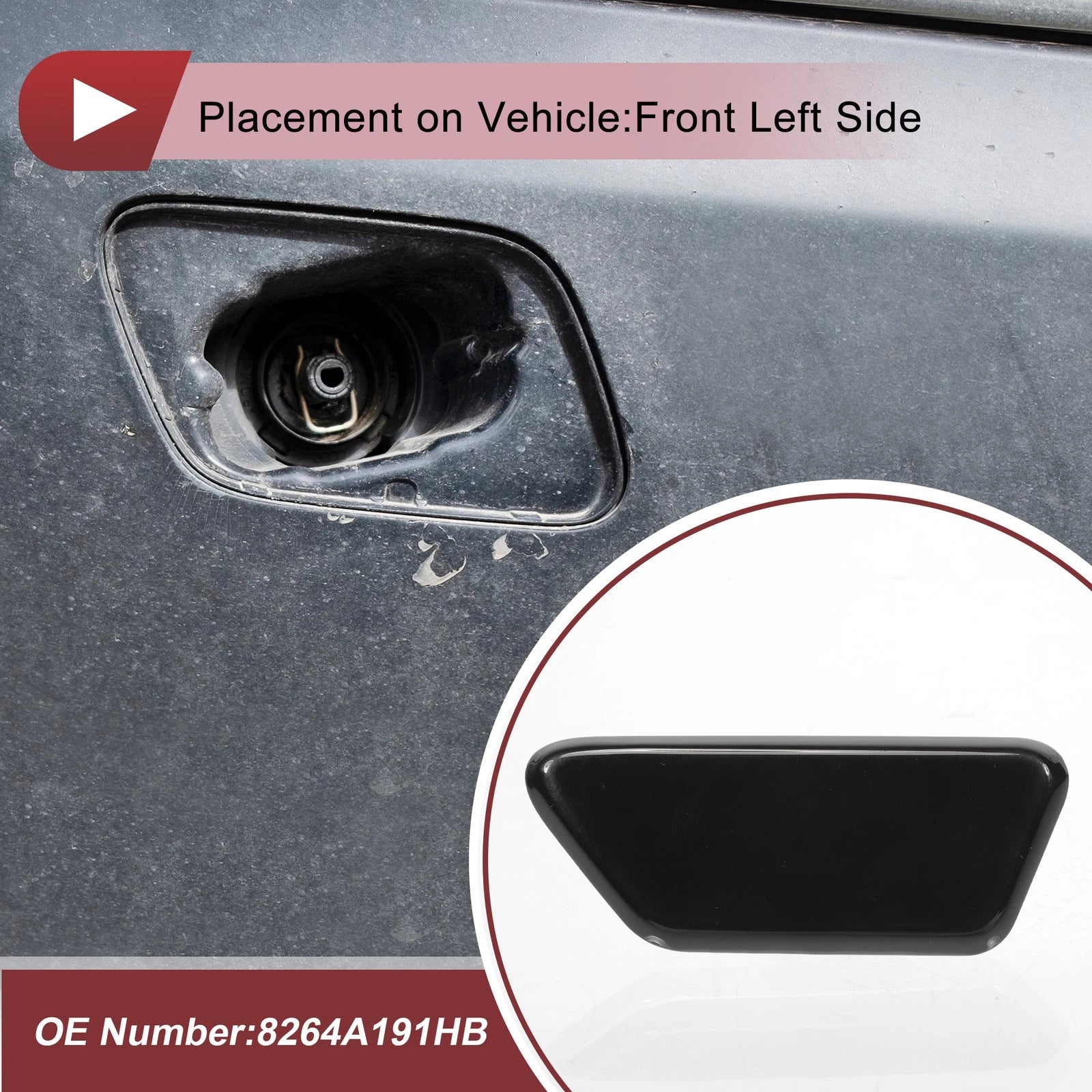 Washer Nozzle Cover Cap Front Left for Mitsubishi Outlander XL (2013-2015)