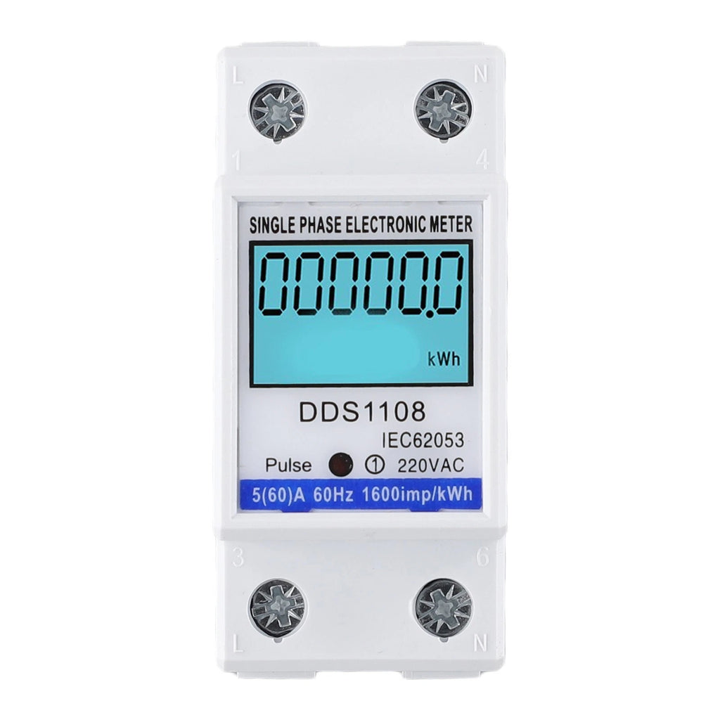 Compact Energy Meter with LCD Backlight Red LED Display for Automotive