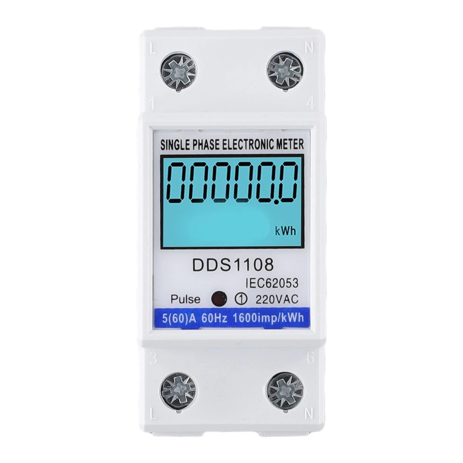 Compact Energy Meter with LCD Backlight Red LED Display for Automotive