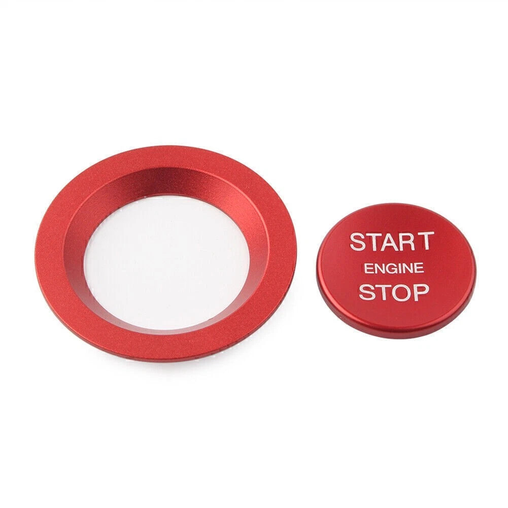 Keyless Engine Push Start Button w/ Ring Cover for Land Rover Jaguar