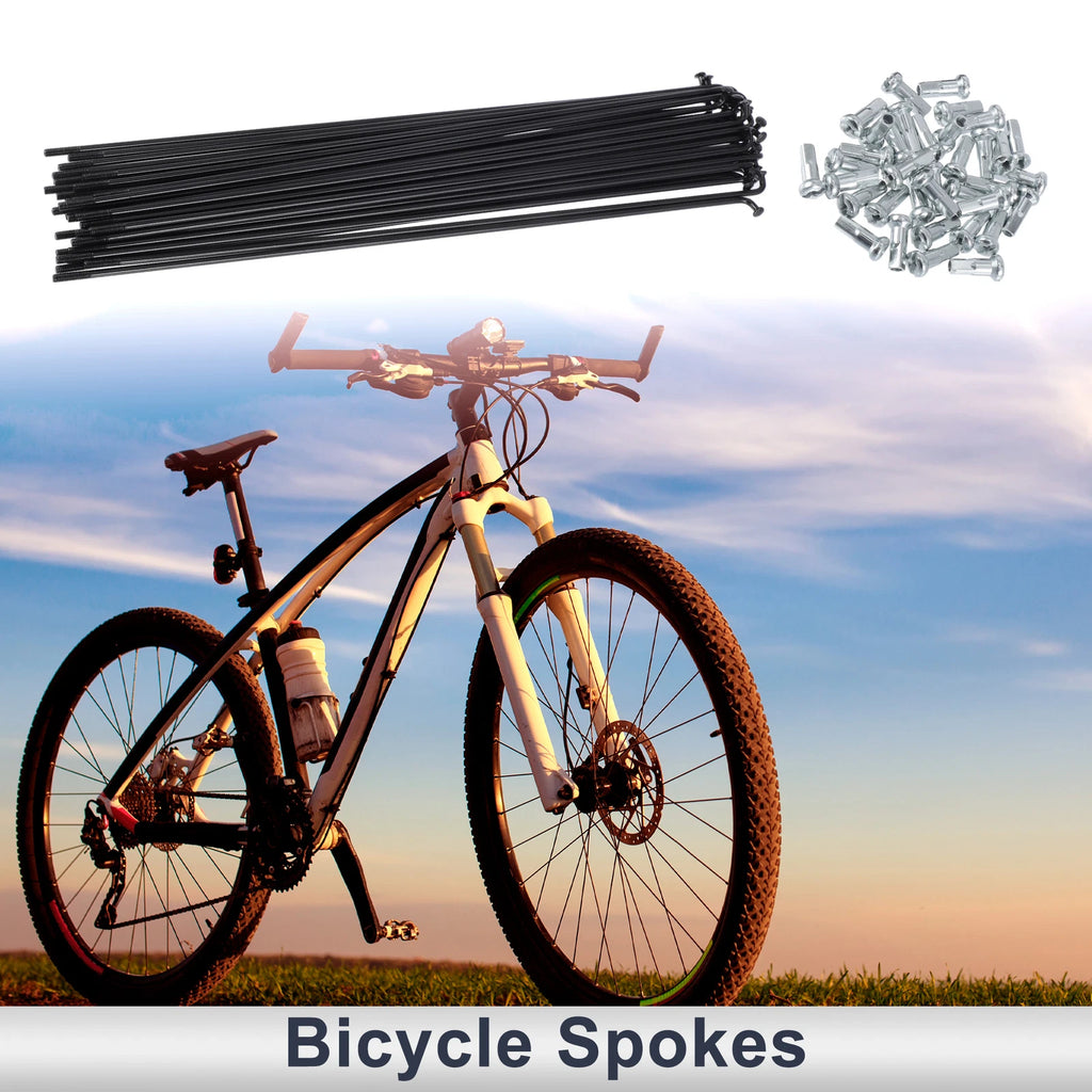 Bicycle Spokes Nipple Set 45 Steel 231mm Black for Universal Use (All Years)