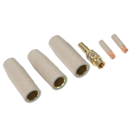 6PCS Red Copper MIG Welding Accessories for 15AK Torch Coated Design