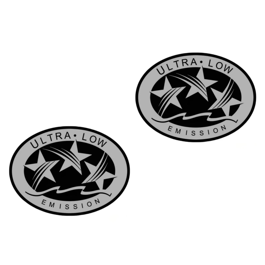 2X Outboard Graphic Sticker for Yamaha (CA DOT, Silver)