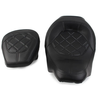 Suture Driver Passenger Seat for Harley Touring Road Glide (2009–2022) Black