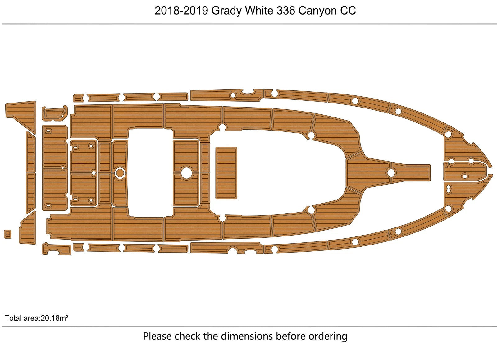 EVA Foam Flooring Mat for Grady White 336 Canyon CC (2018)