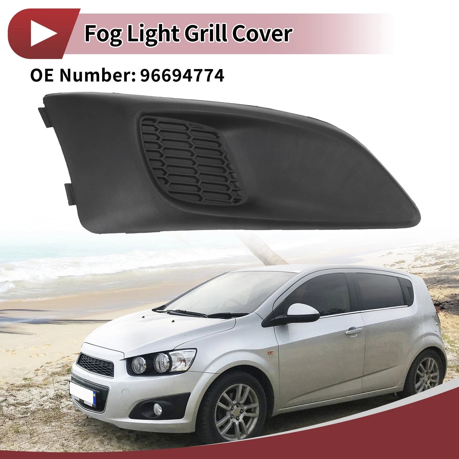 Front Right Fog Light Grill Replacement for Chevrolet Sonic (2012–2016)