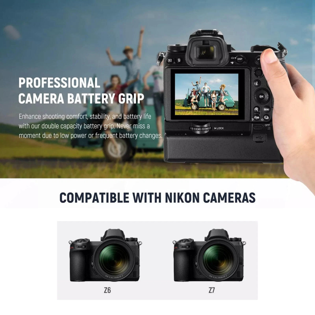 Battery Grip for Nikon Z6 Z7 (2018–2021) MB-N10
