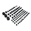 87pc Black Bolt Cap Dress for Harley Softail (2000–2006)