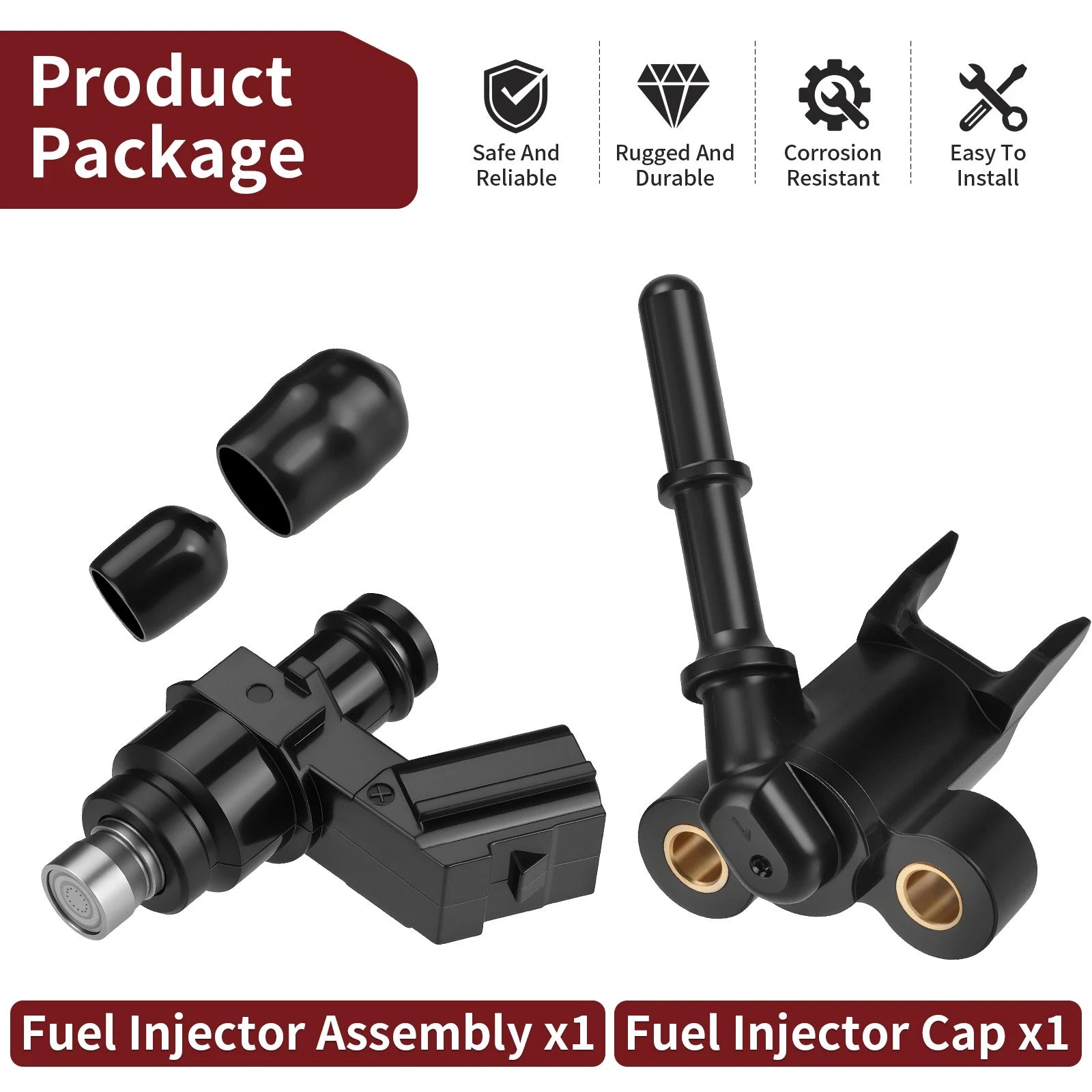 Fuel Injector + Joint Cap for Honda Foreman 500 TRX500FE1/FE2/FM1/FM2 (2014–2019)