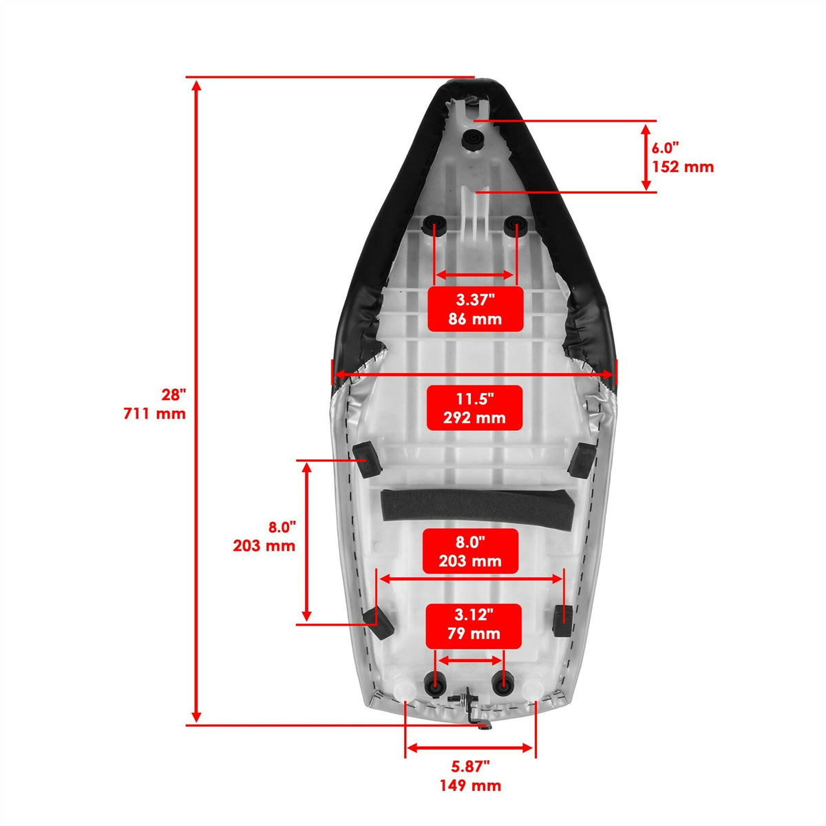 Complete Seat Replacement for Yamaha Raptor 660R YFM660R (2001–2005)