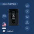 3-Way Rocker Bilge Pump Switch for Five Oceans (12V)