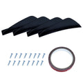 Set of 4 Black Rear Bumper Lip Spoiler Diffuser for