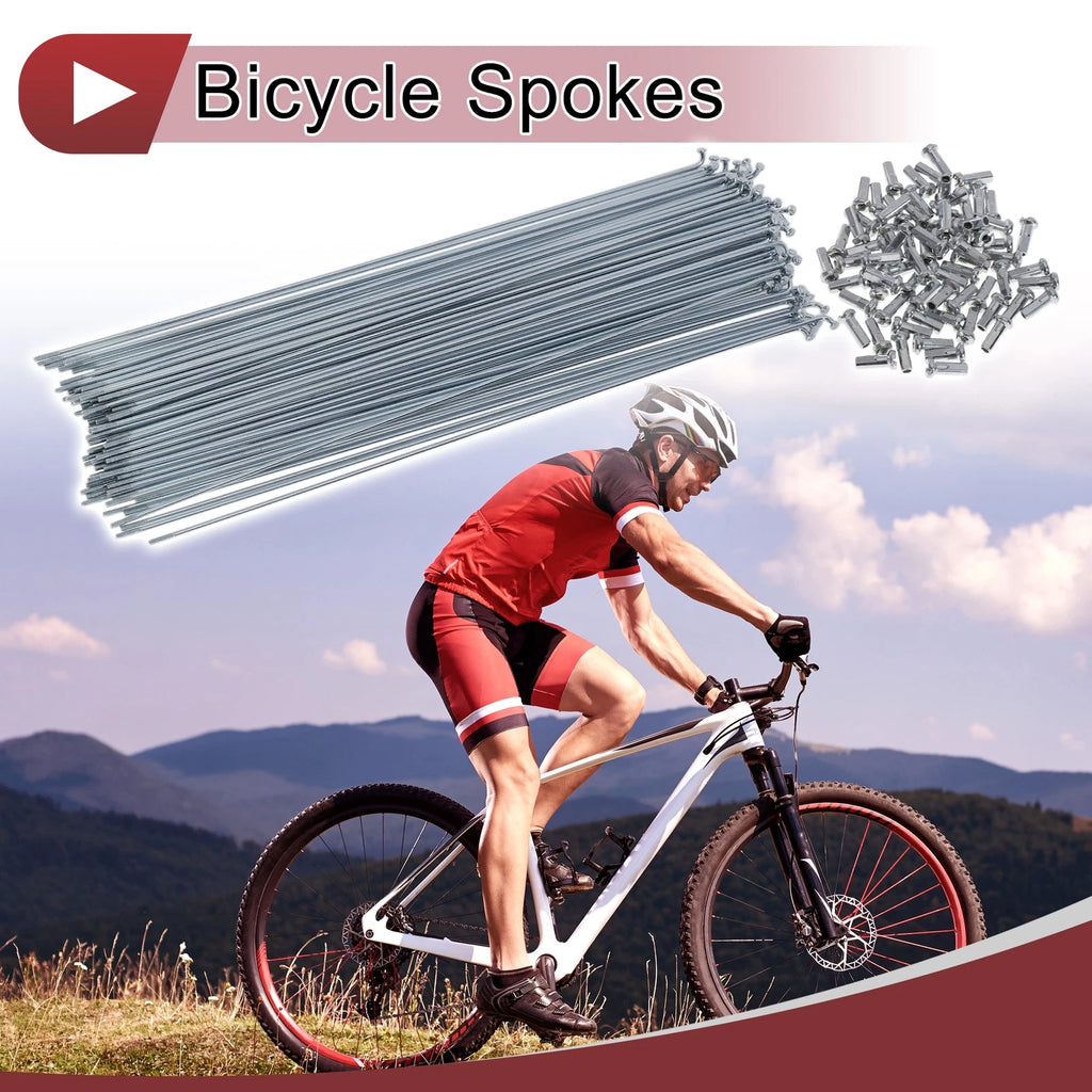 Bicycle Wheel Spokes Set 271mm Carbon Steel Galvanized for 14G (72)