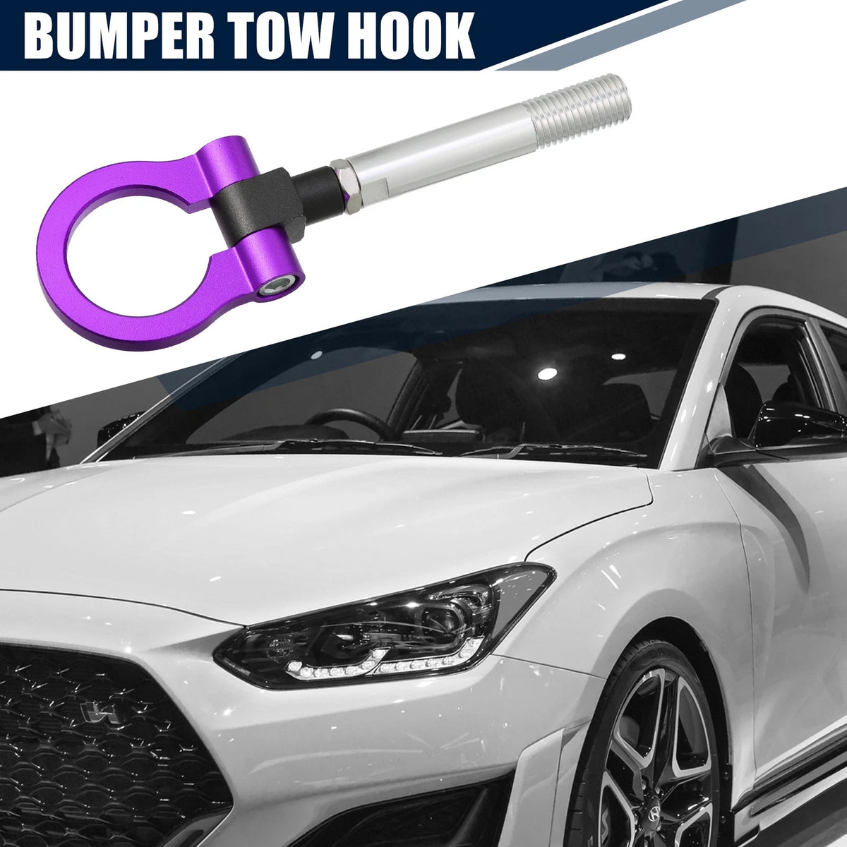 Trailer Tow Hook Screw Front Rear Bumper for Hyundai Veloster (2012–2020)