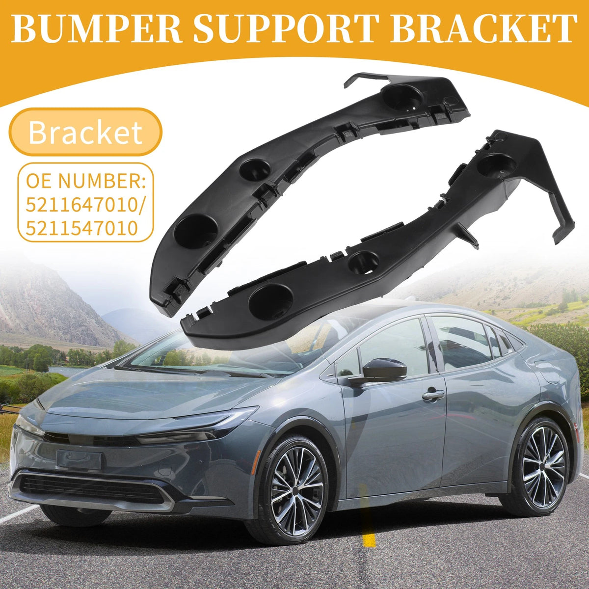 Front Left Bumper Support Bracket Replacement for Toyota Prius (2004–2009)