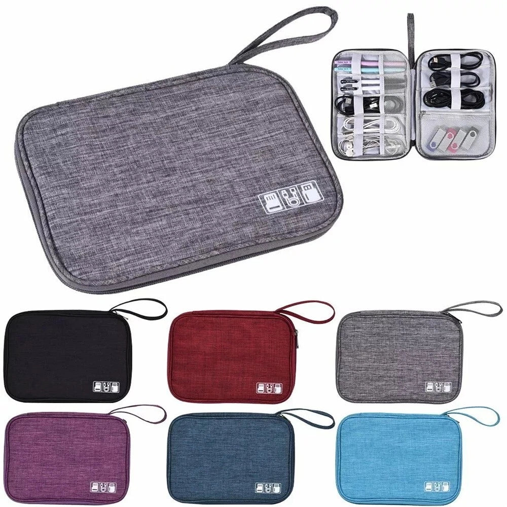 Travel Cable Storage Bag for Electronics USB Case Charger Organizer