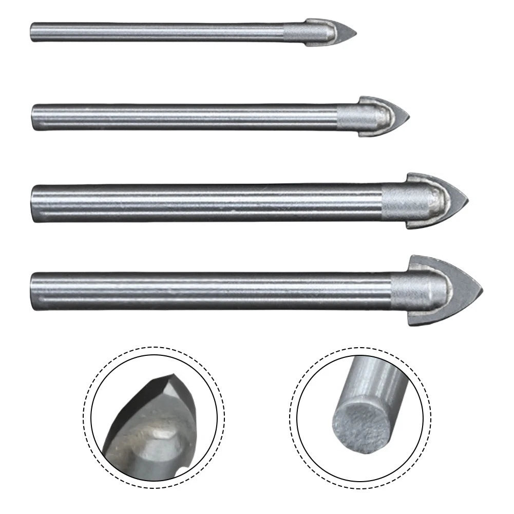 2X Glass Drilling Bits Set for DIY Home Projects (Enhanced Hard Metal)