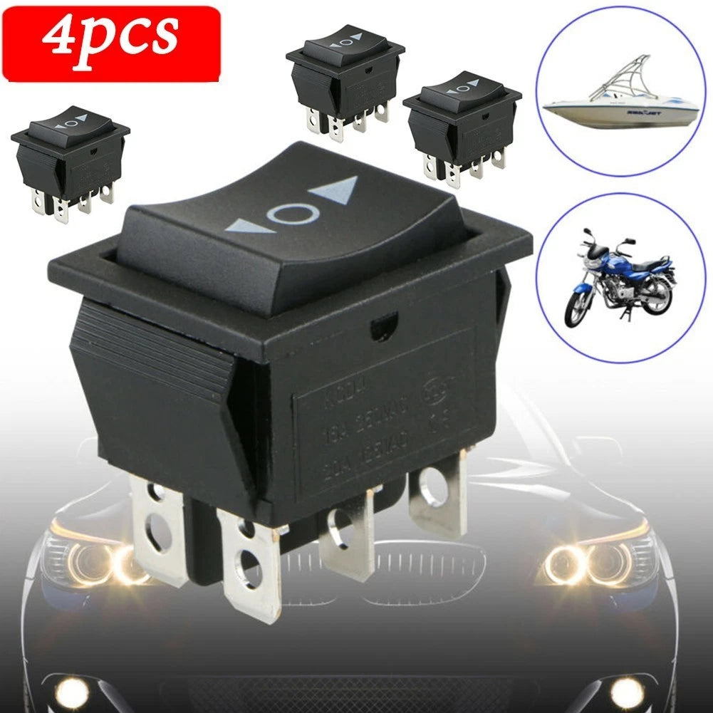 Rocker Switches 12V 6Pin Black Button Control Momentary (Universal)