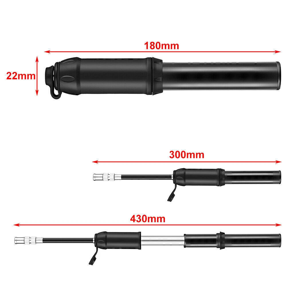 Mini Air Pump for Bicycle (Schrader/Presta Valve)