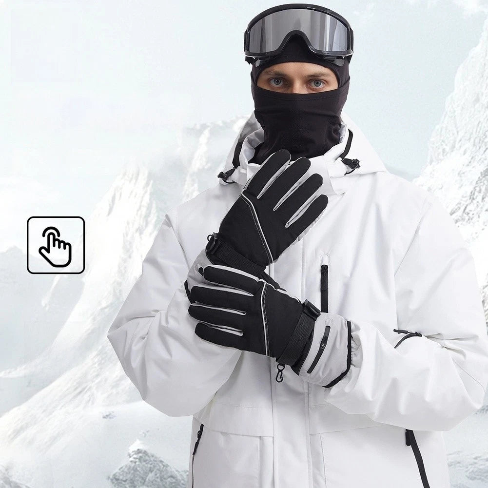 Water Resistant Windproof Ski Gloves for Men - Touchscreen Support