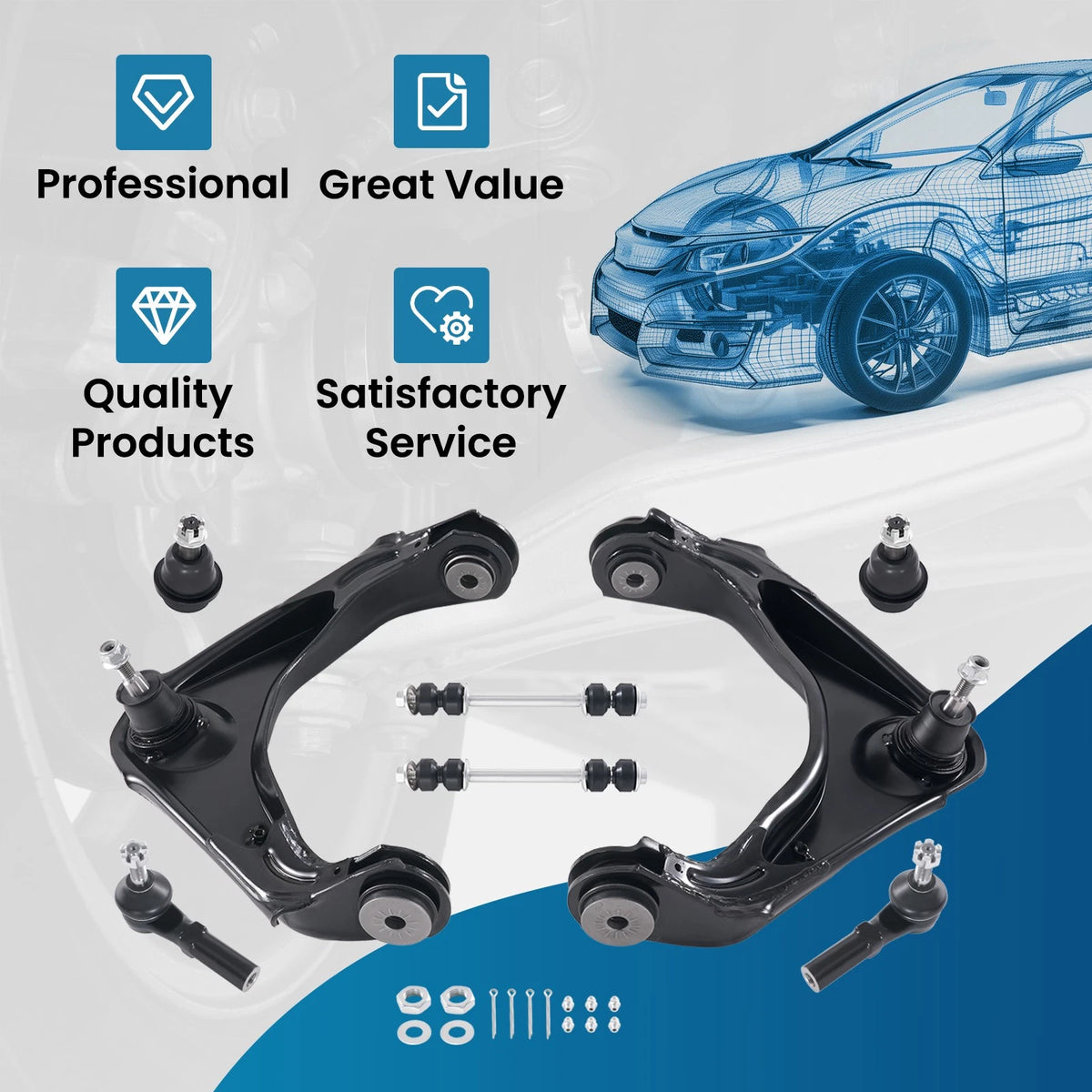 Front Suspension Upper Control Arm Sway Bar for Silverado Sierra 2500 HD (2001–2010)