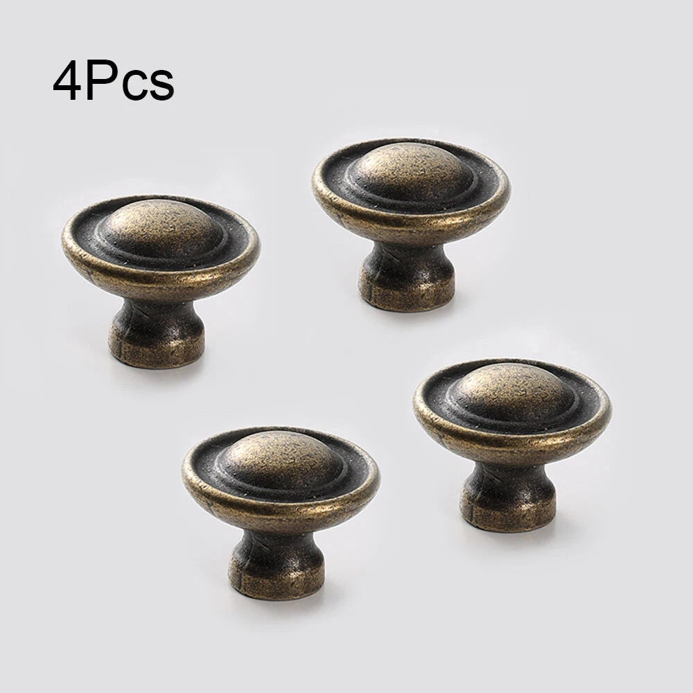 Set of 4 Antique Drawer Cabinet Pull Knobs for Furniture Hardware
