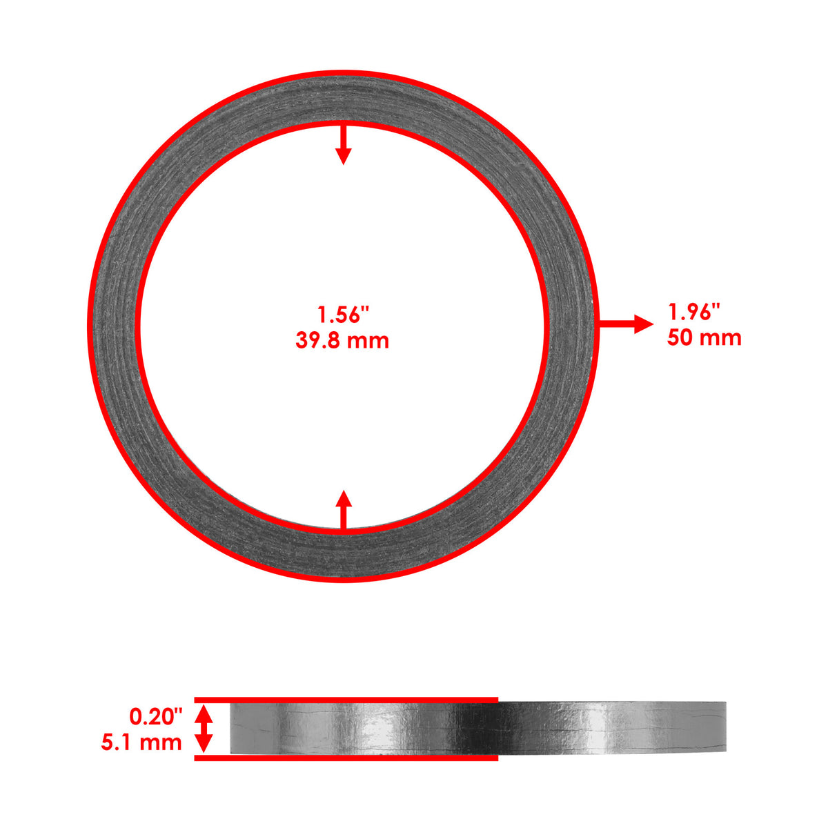 Exhaust Pipe Gasket Replacement for Suzuki LT-A700X KingQuad 700 (2005–2007)