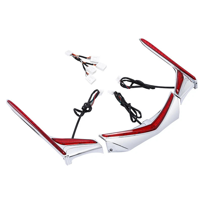 Chrome Fender Tip Accent Vertical LED Light Strip for Honda GL1800 (2012–2017)