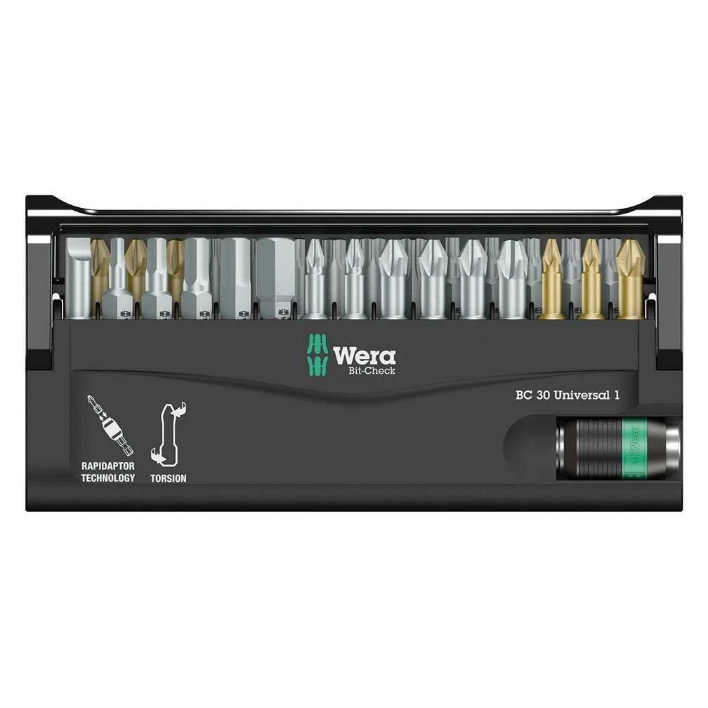 30-Piece Bit-Check Set for Universal Applications (Wera 05056440001)
