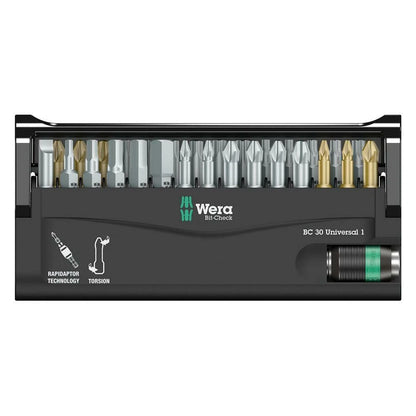 30-Piece Bit-Check Set for Universal Applications (Wera 05056440001)