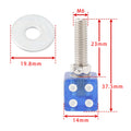 Set of 4 M6 Plastic License Plate Frame Screws Bolts Blue for Universal