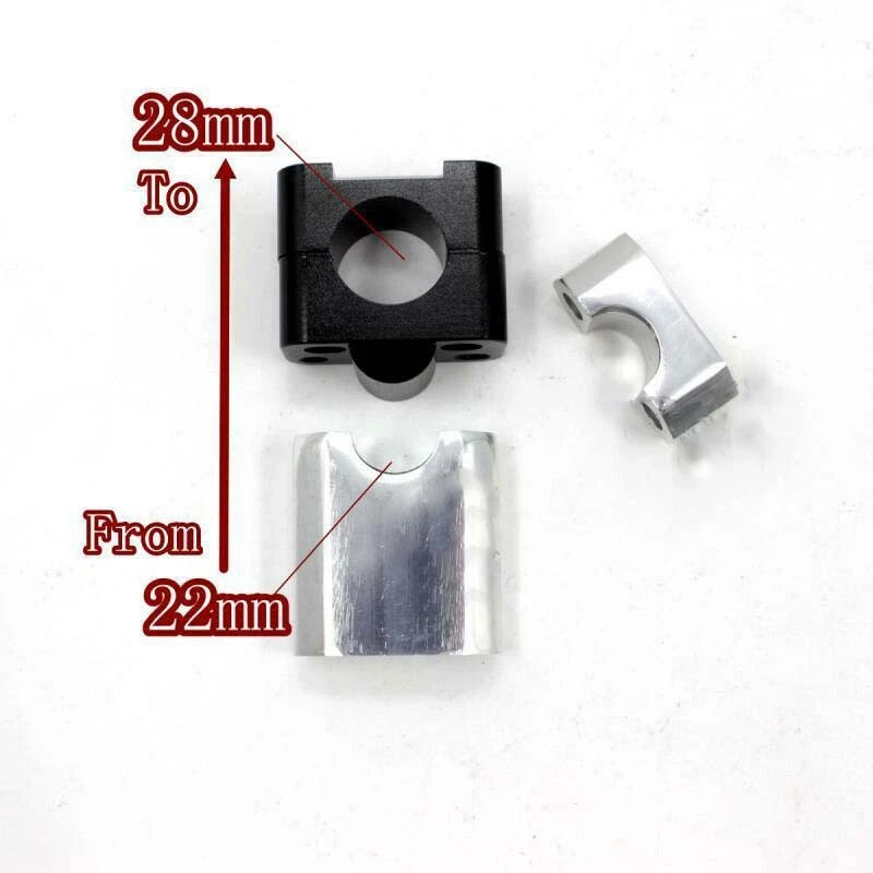 Handlebar Fat Bar Mount Clamps Risers Adapter for Mini (28mm)