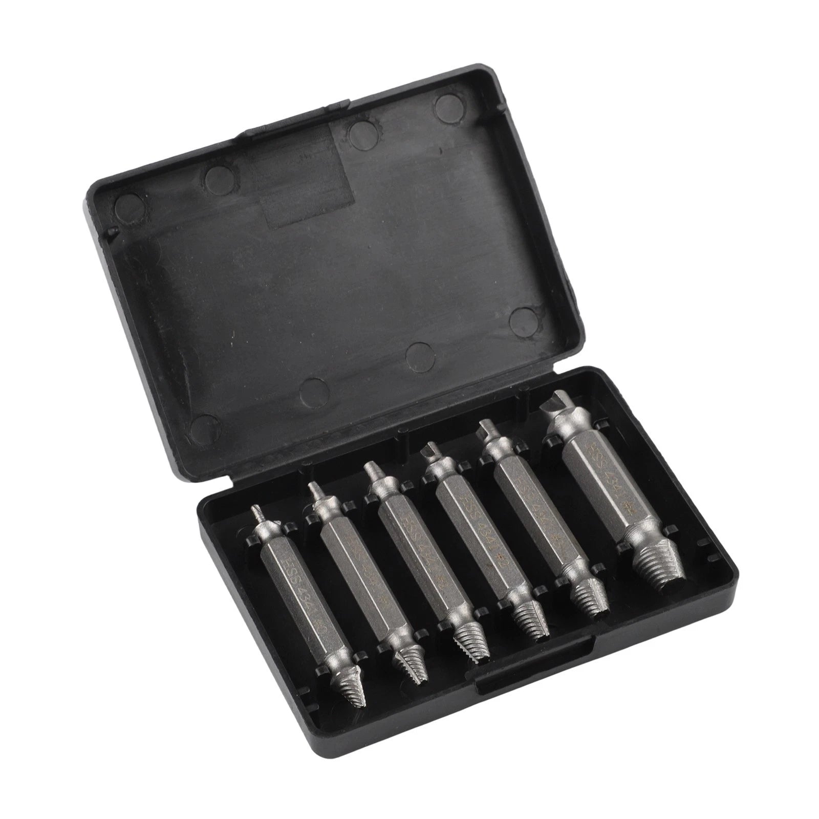 Set of 6 Damaged Screw Extractor Drill Bits Tool for Broken Bolts