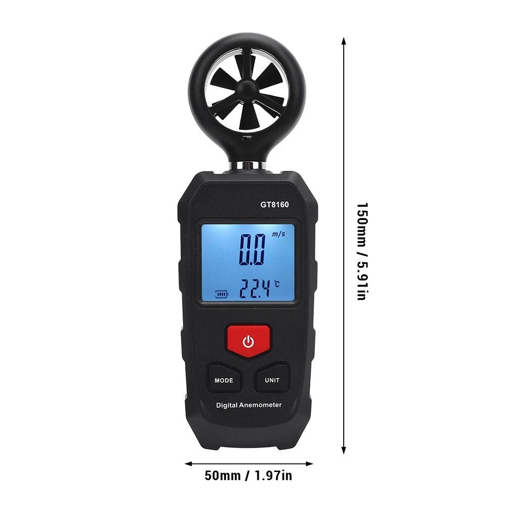 Handheld Digital Anemometer GT8160 for Sailing Windsurfing Kite Flying