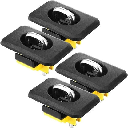 4Pcs Truck Bed Tie Down Anchors Retractable D Rings NEW For Ford Chevy GMC RAM
