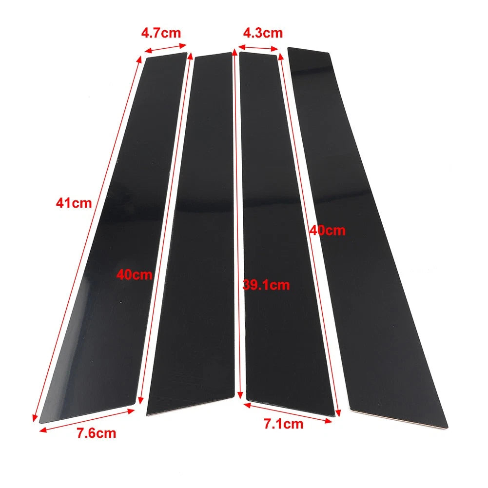 Pillar Post Door Window Cover Trim Kit for Porsche Panamera (2009–2016) Black