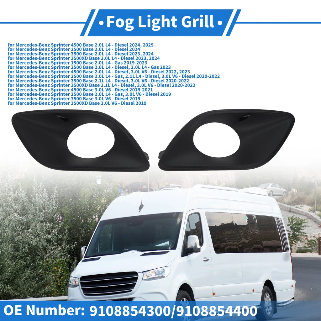Front Bumper Fog Light Cover Replacement for Mercedes-Benz Sprinter 2000–2025